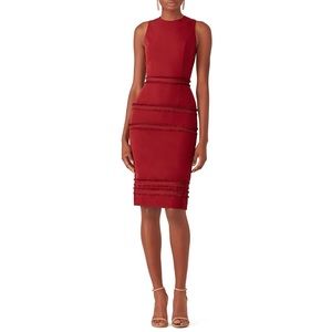 Finders Keepers Wine Red Fringe Dress